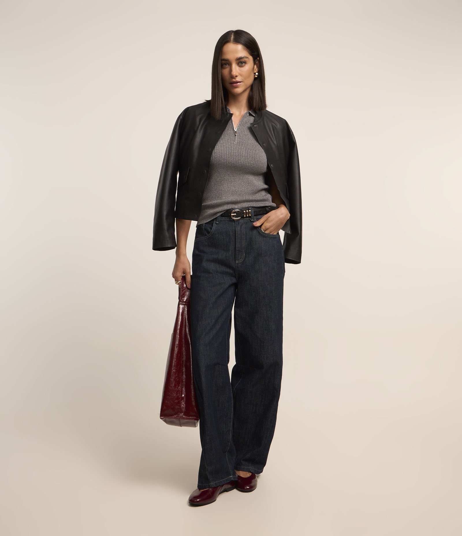 Blusa em Tricô com Gola Polo e Meio Zíper 2