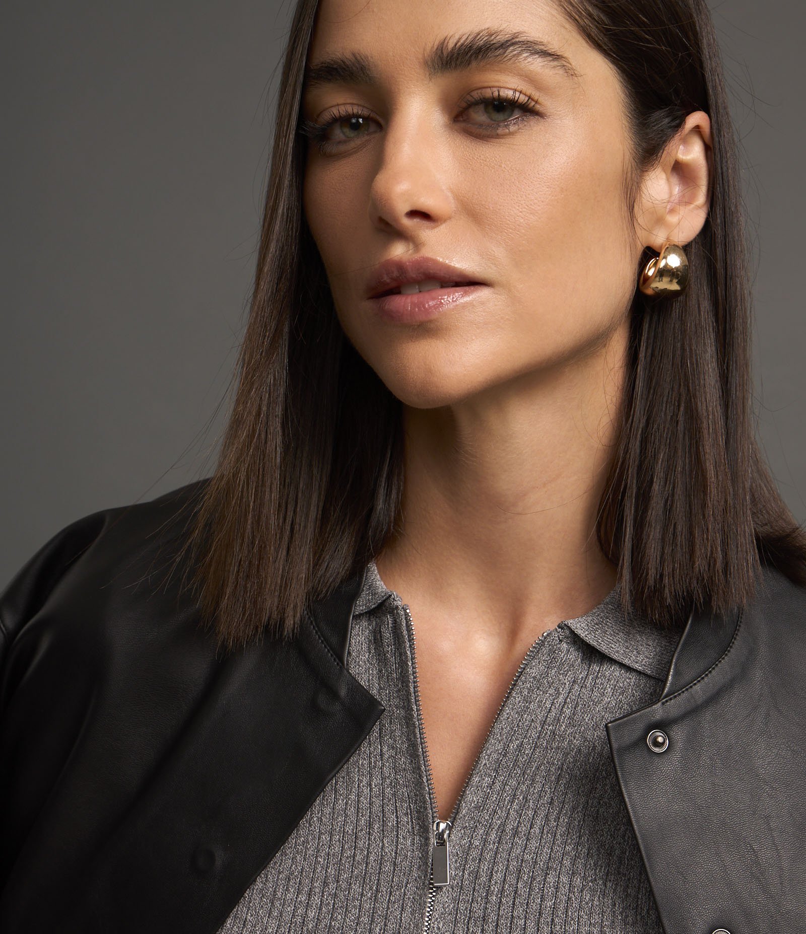 Blusa em Tricô com Gola Polo e Meio Zíper 3