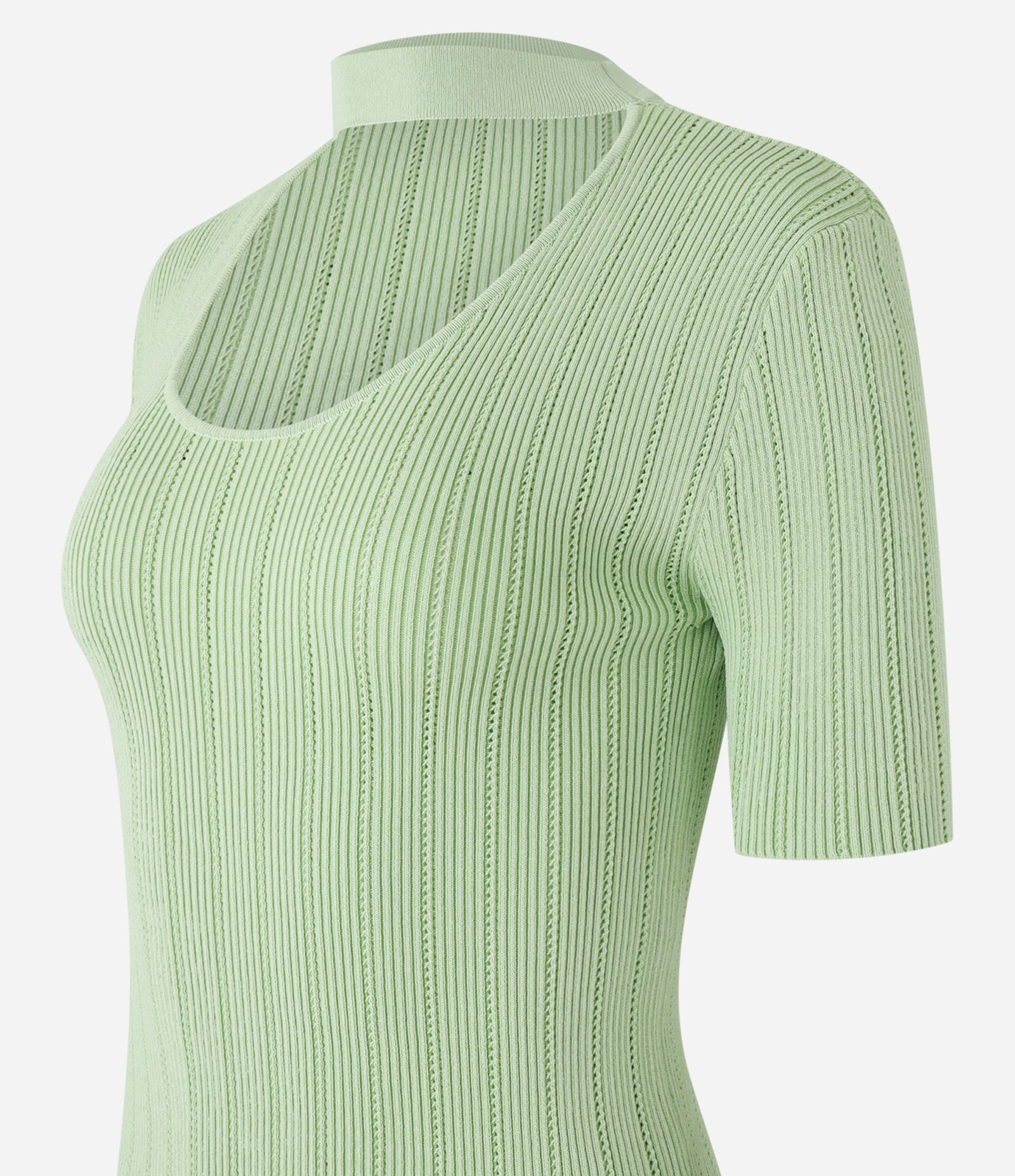 Blusa Manga Curta em Tricot Verde 8
