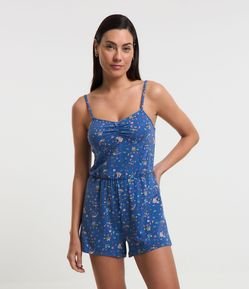 Pijama Macaquinho em Viscose com Estampa Stitch