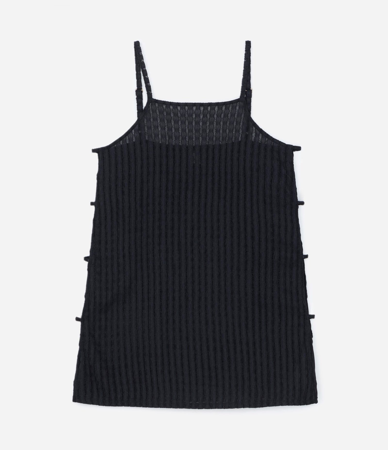 Saída de Praia Vestido Texturizado com Aberturas Laterais Curve & Plus Size Preto 5