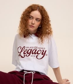 Camiseta Oversized em Malha Piquet com Estampa Legacy