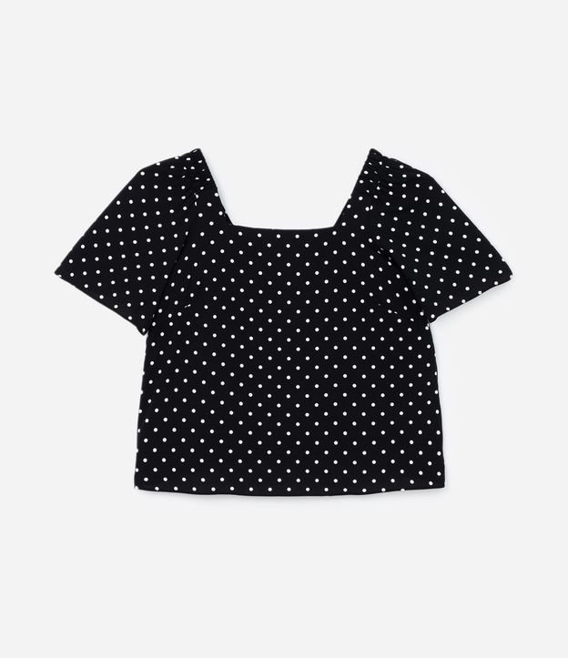 Blusa em Viscose com Poás Estampados Curve & Plus Size