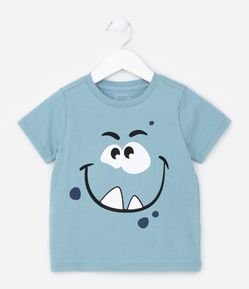 Camiseta Comfort Infantil com Estampa de Monstrinho  Divertido - Tam 1 a 6 anos