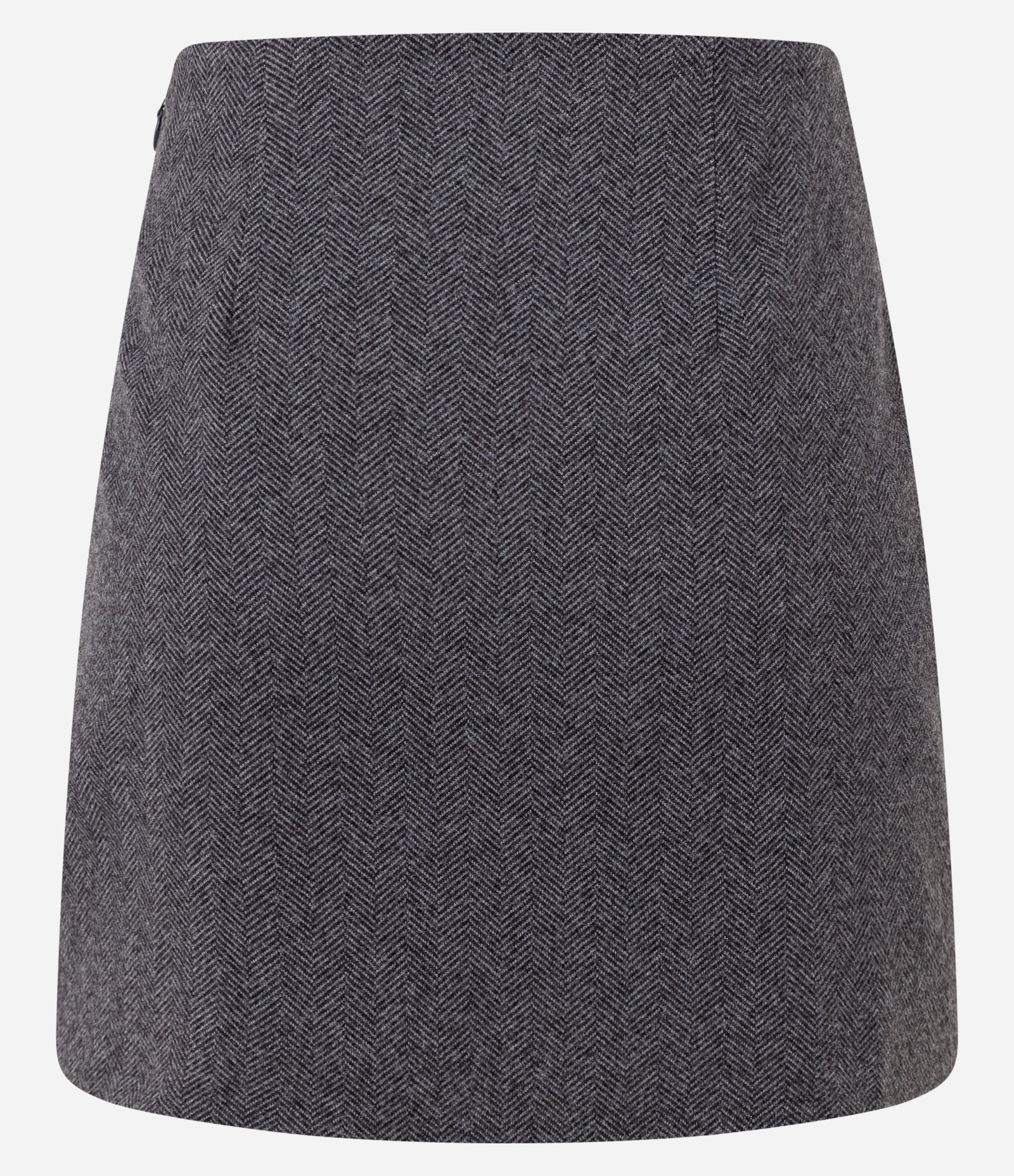 Saia Curta em Polivelour Transpassada Cinza 7