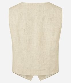 Colete em Viscolinho com Fechamento por Botões Contrastantes