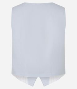 Colete em Viscolinho com Fechamento por Botões Contrastantes