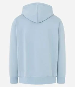 Casaco em Moletom com Estampa Lettering e Capuz