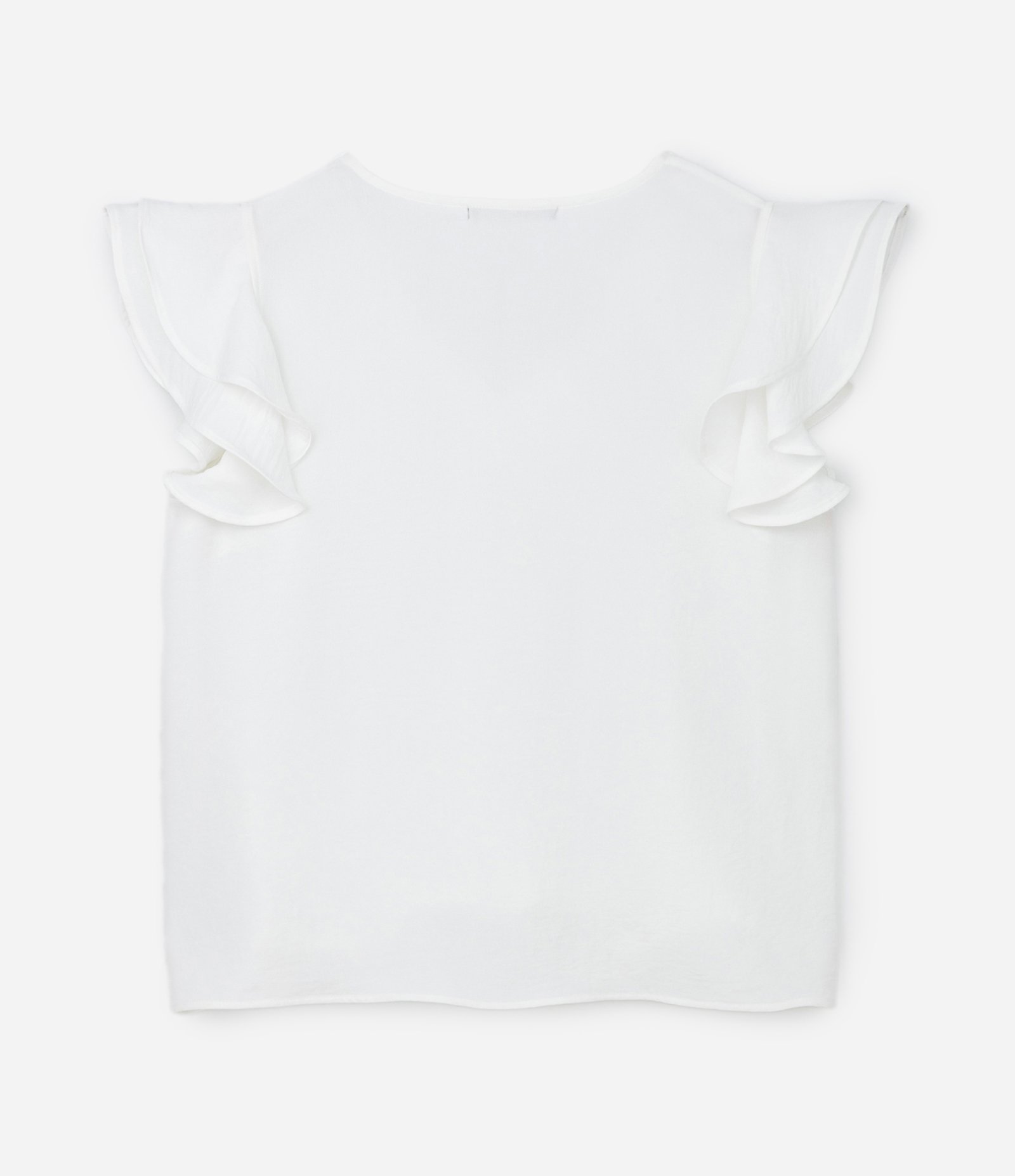 Blusa em Crepe com Babado Airflow Curve & Plus Size Branco 5