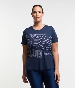 Camiseta Esportiva em Microfibra Tecnológica Estampa Wellness Curve & Plus Size