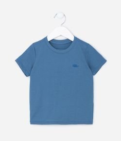 Camiseta Infantil Texturizada com Bordado Dino no Peito - Tam 1 a 5 Anos