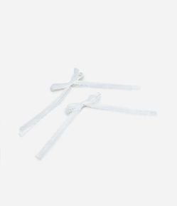 Kit 02 Presilhas de Cabelo em Gorgurão e Renda