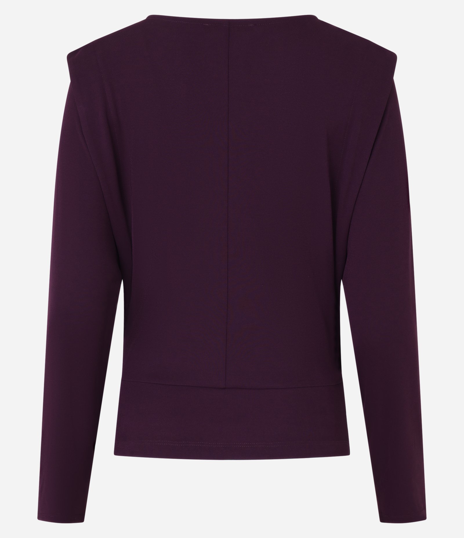Blusa em Crepe com Recorte na Cava e Manga Longa Roxo 4