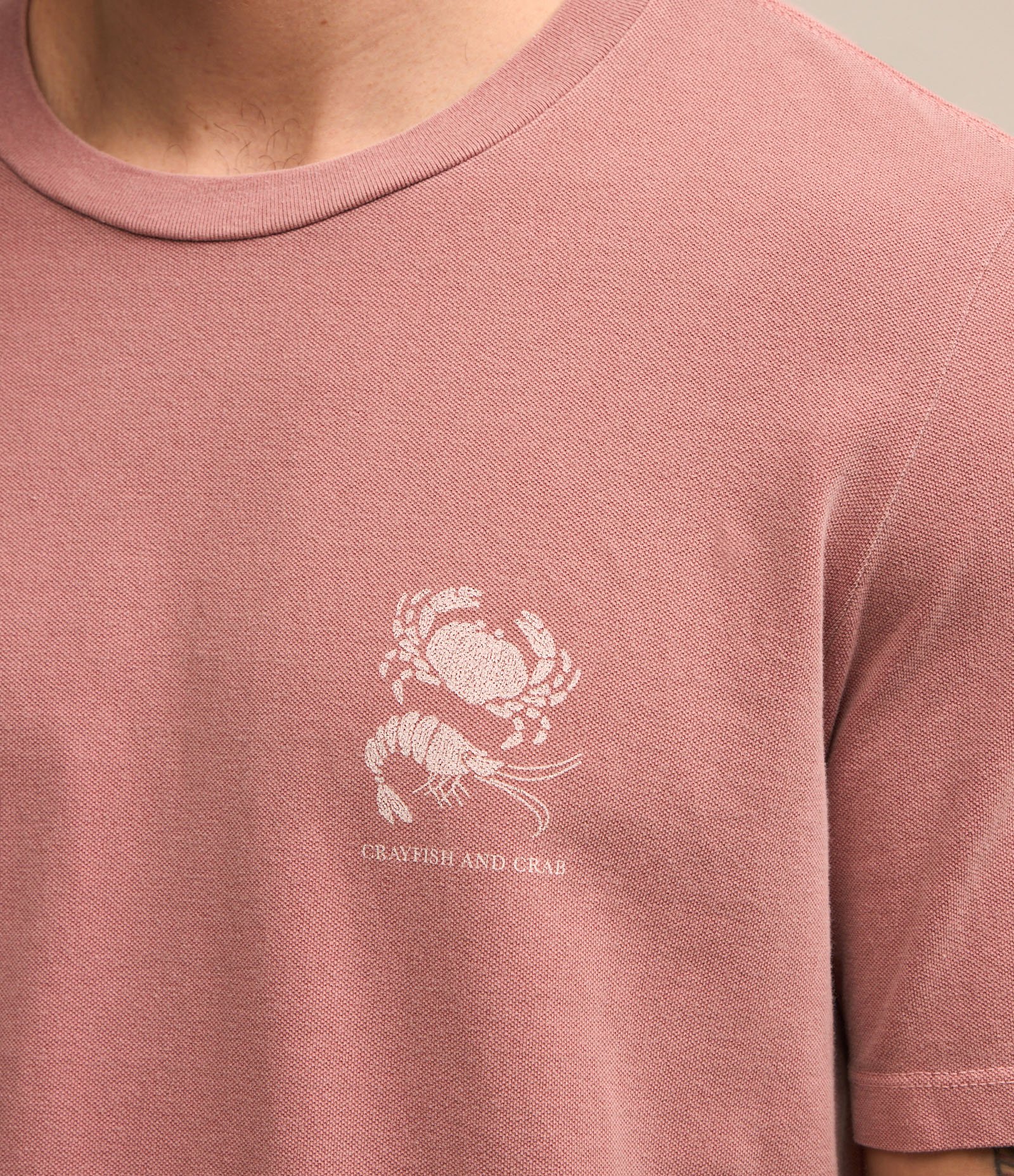 Camiseta em Algodão com Estampa Caranguejo Rosa 4