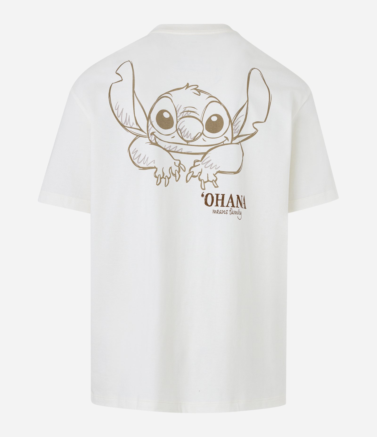 Camiseta Relaxed em Malhão com Estampa Stitch Branco 6