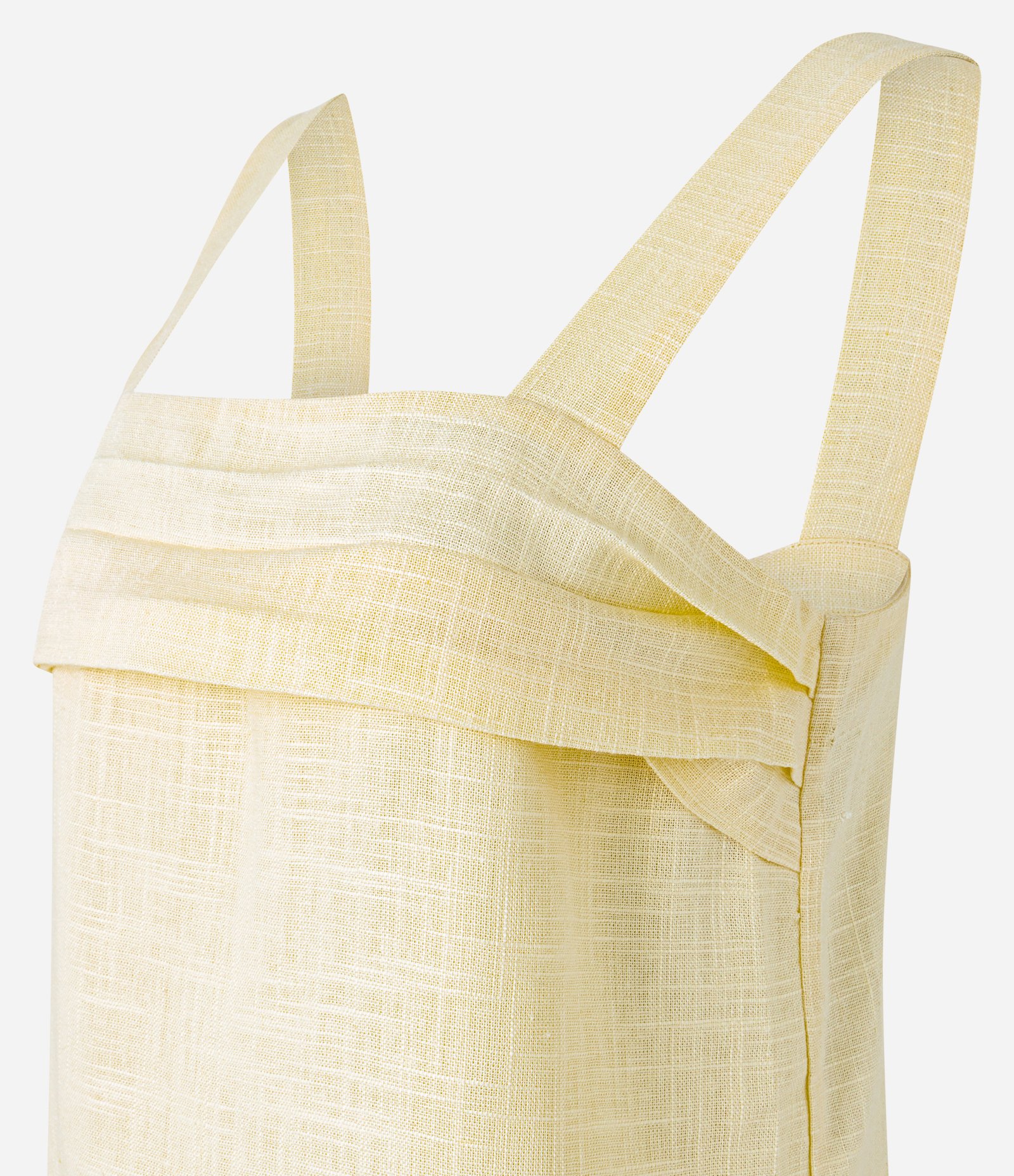 Blusa em Viscolinho com Pregas no Decote e Padronagem de Riscos Amarelo 6