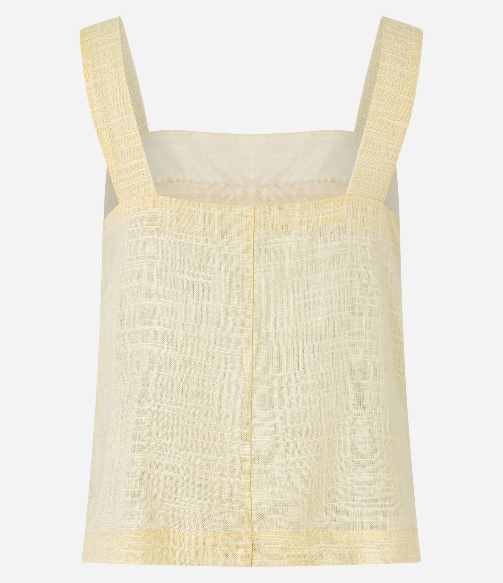 Blusa em Viscolinho com Pregas no Decote e Padronagem de Riscos Amarelo 7