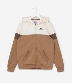 Jaqueta Infantil com Capuz e Bolsos - Tam 5 a 14 Anos