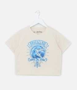 Camiseta Curta Infantil em Algodão com Estampa do Harry Potter - Tam 7 a 14 Anos