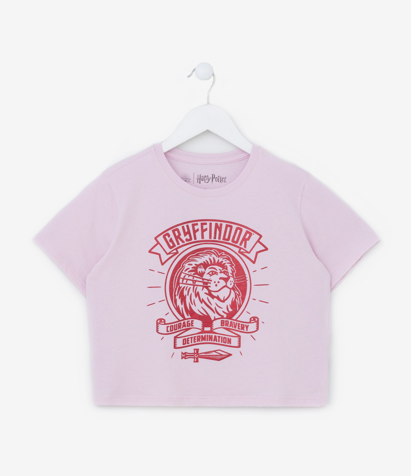 Camiseta Curta Infantil em Algodão com Estampa do Harry Potter - Tam 7 a 14 Anos Rosa 1