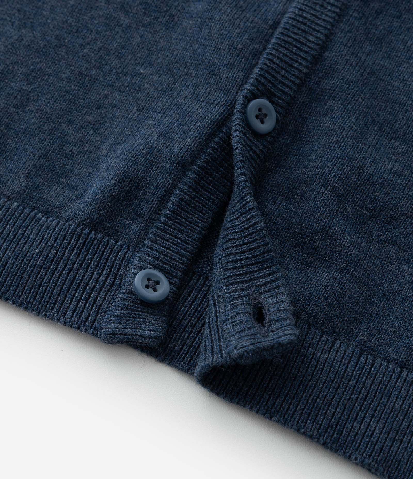 Cardigan Infantil em Tricô com Bordado Ursinho - Tam 0 a 18 meses Azul 4