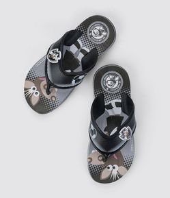 Chinelo Infantil com Tiras Largas e Estampa de Time de Futebol - Tam 23 ao 34