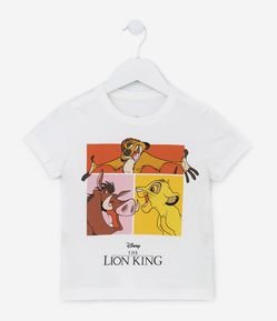 Camiseta Comfort Infantil com Estampa do Rei Leão - Tam 1 a 5 anos