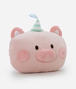 Almofada de Porquinho com Chapéu de Aniversário
