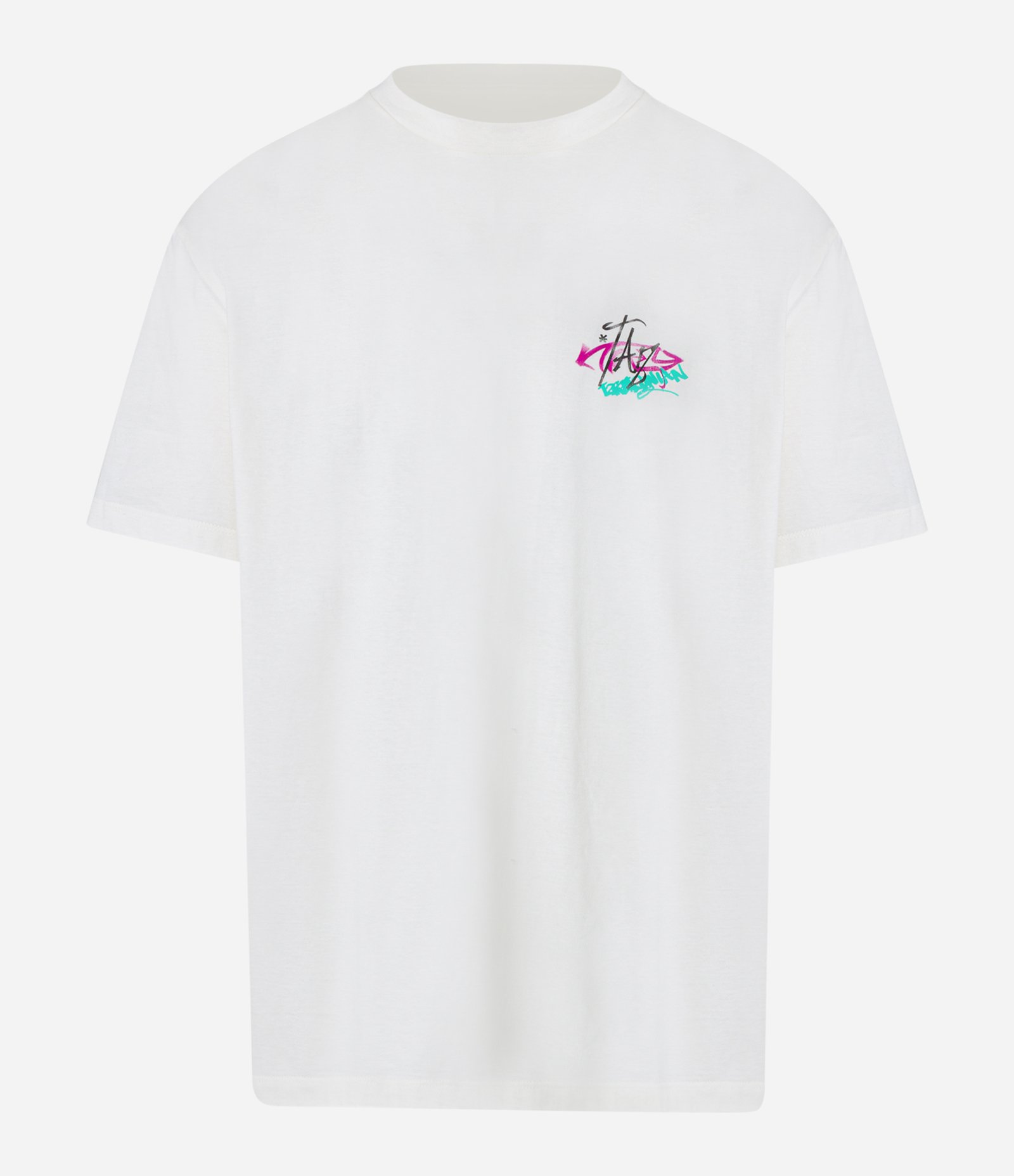 Camiseta Relaxed em Algodão com Estampa do Taz Mania Branco 5