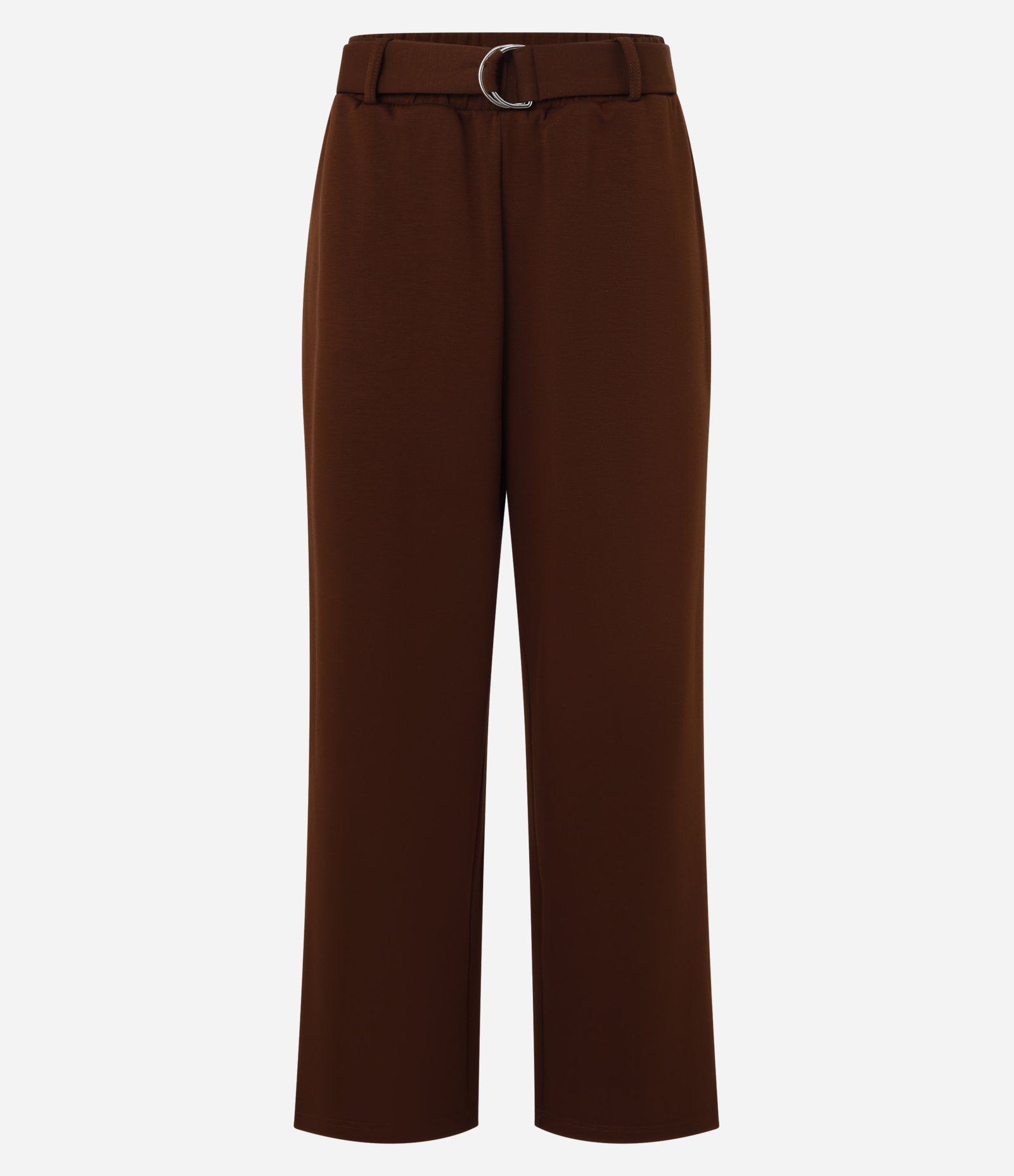 Calça Reta em Viscose com Faixa e Fivela Vermelho 5