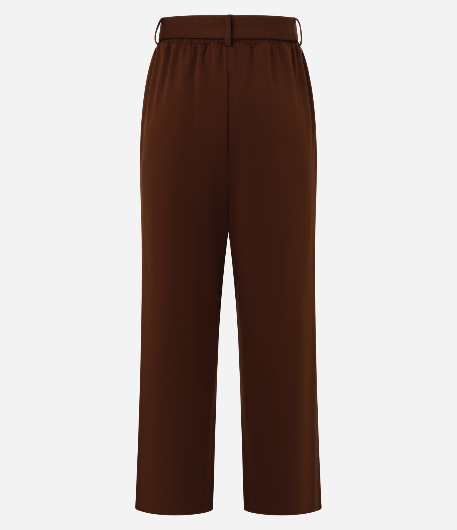 Calça Reta em Viscose com Faixa e Fivela Vermelho 6