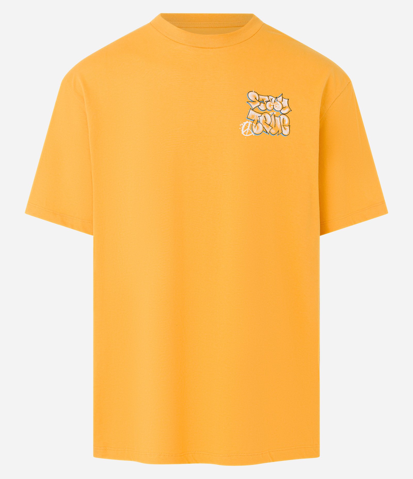 Camiseta Relaxed em Algodão com Estampa Stay True Amarelo 5