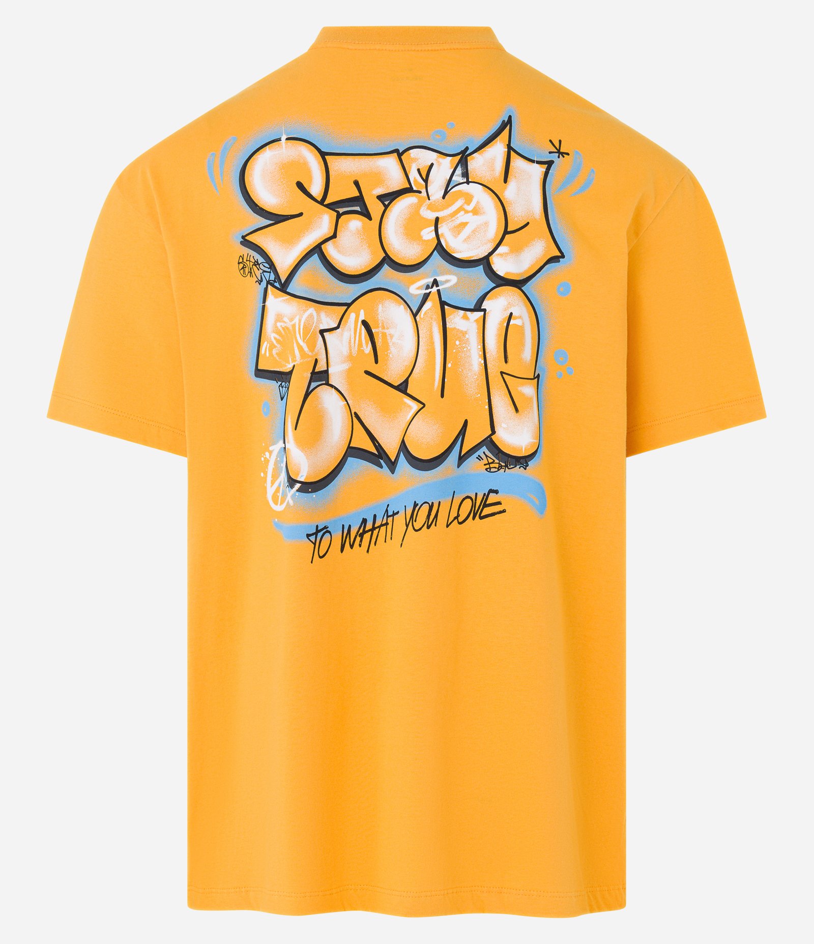 Camiseta Relaxed em Algodão com Estampa Stay True Amarelo 6