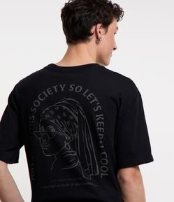 Camiseta Relaxed com Estampa Art Mirrors