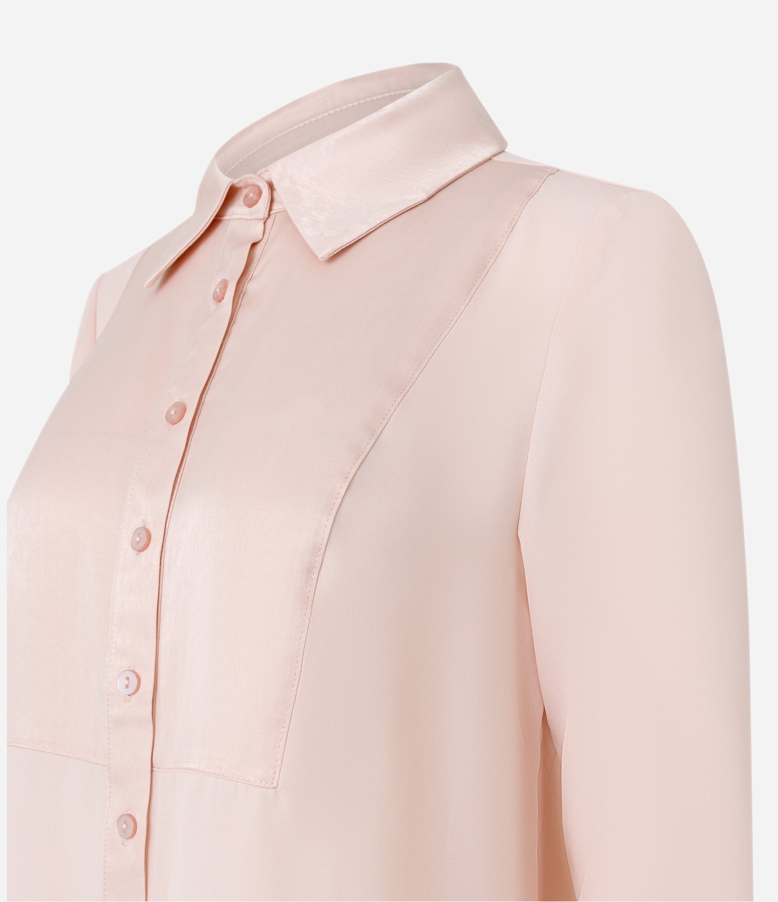 Camisa Acetinada em Crepe com Abotoamento Champagne 6