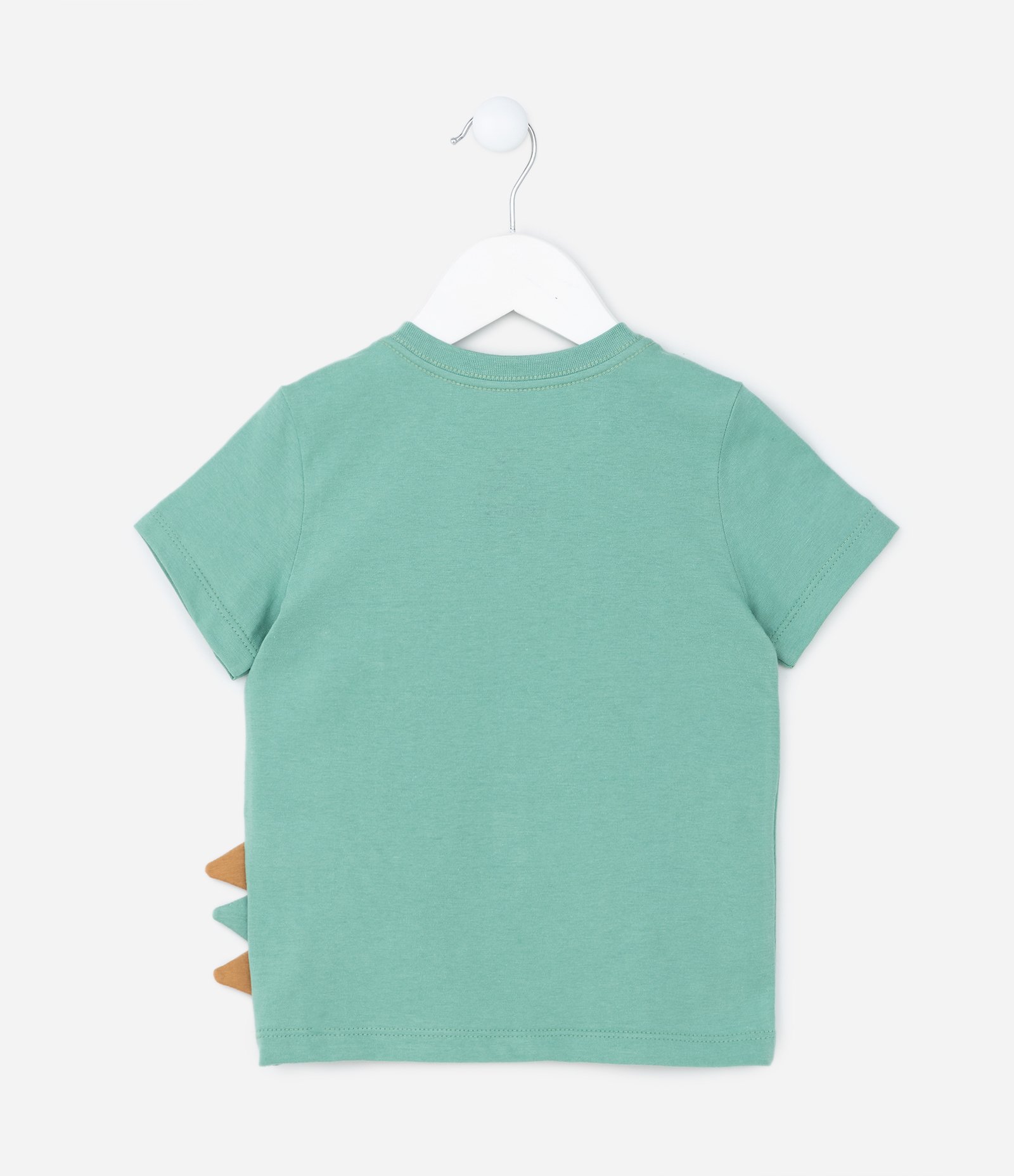 Camiseta Infantil com Estampa Jurassic World e Crista Interativa - Tam 1 a 5 Anos Verde 2