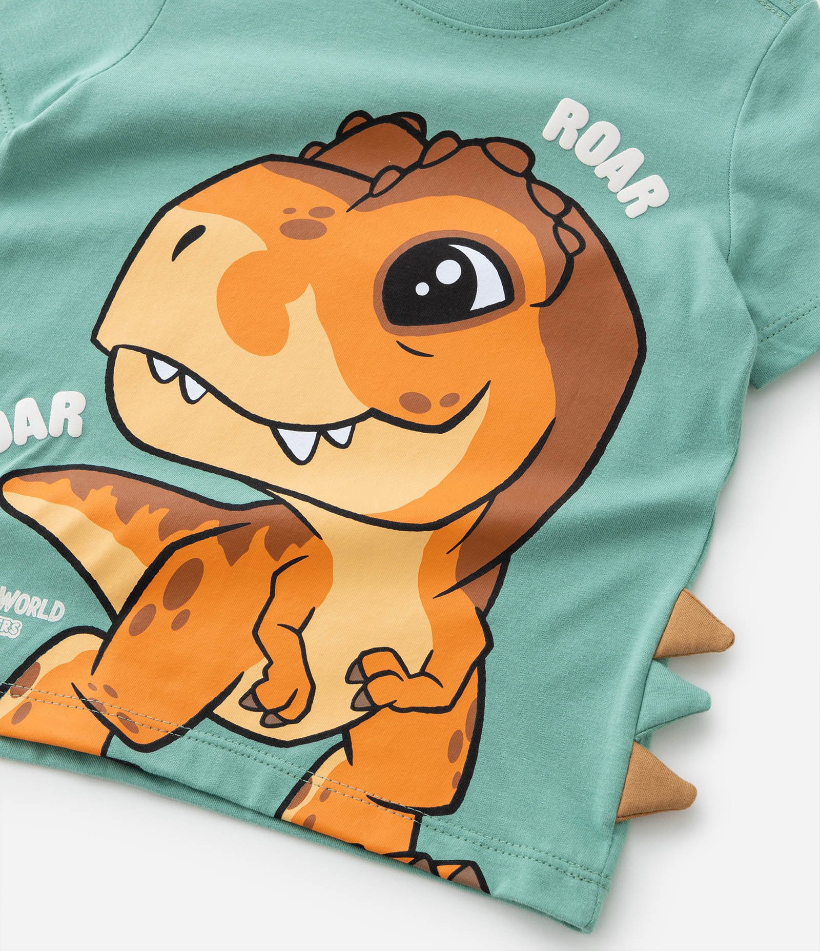 Camiseta Infantil com Estampa Jurassic World e Crista Interativa - Tam 1 a 5 Anos Verde 4