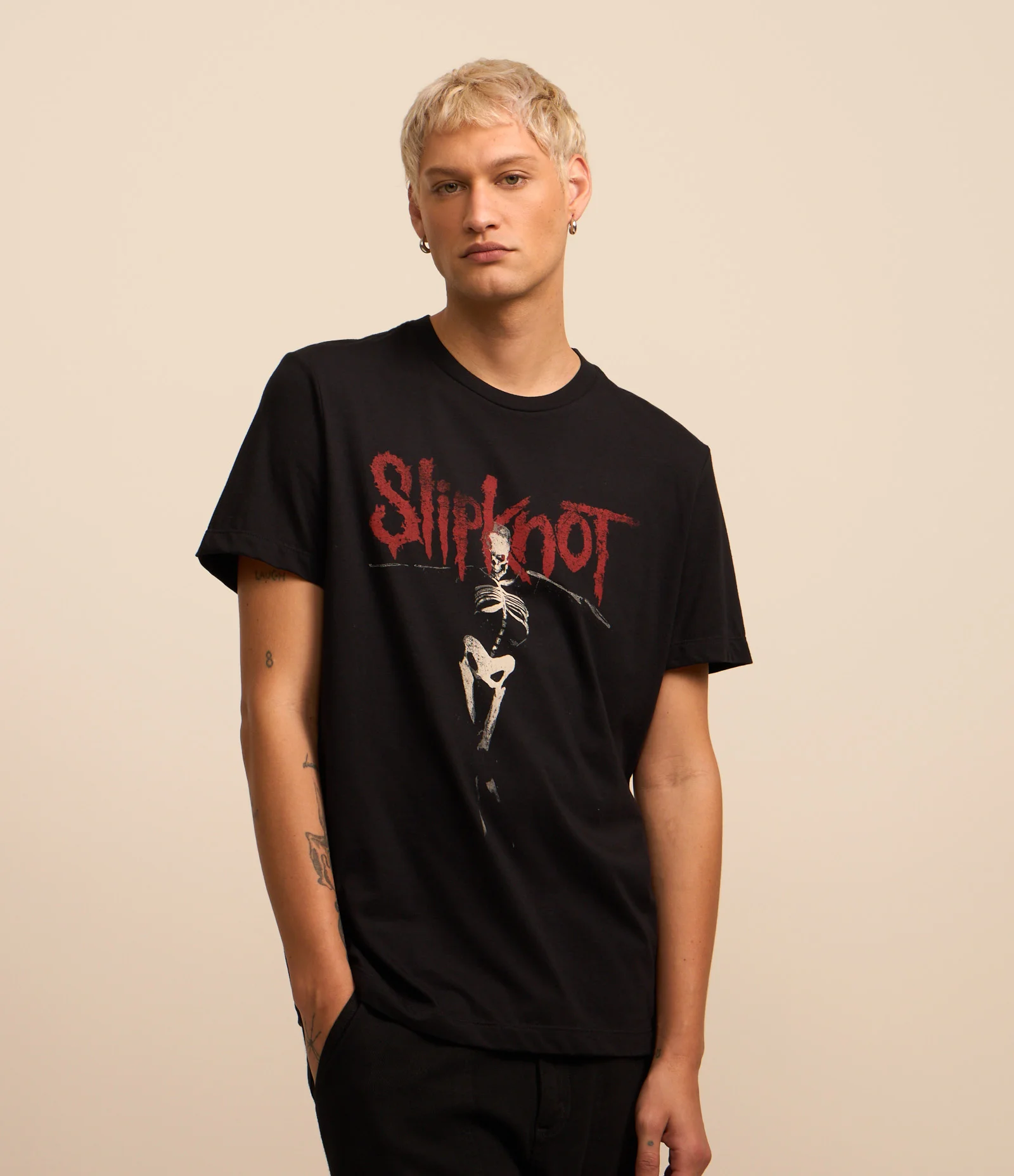 Camiseta Comfort em Algodão com Estampa Slipknot Preto 1