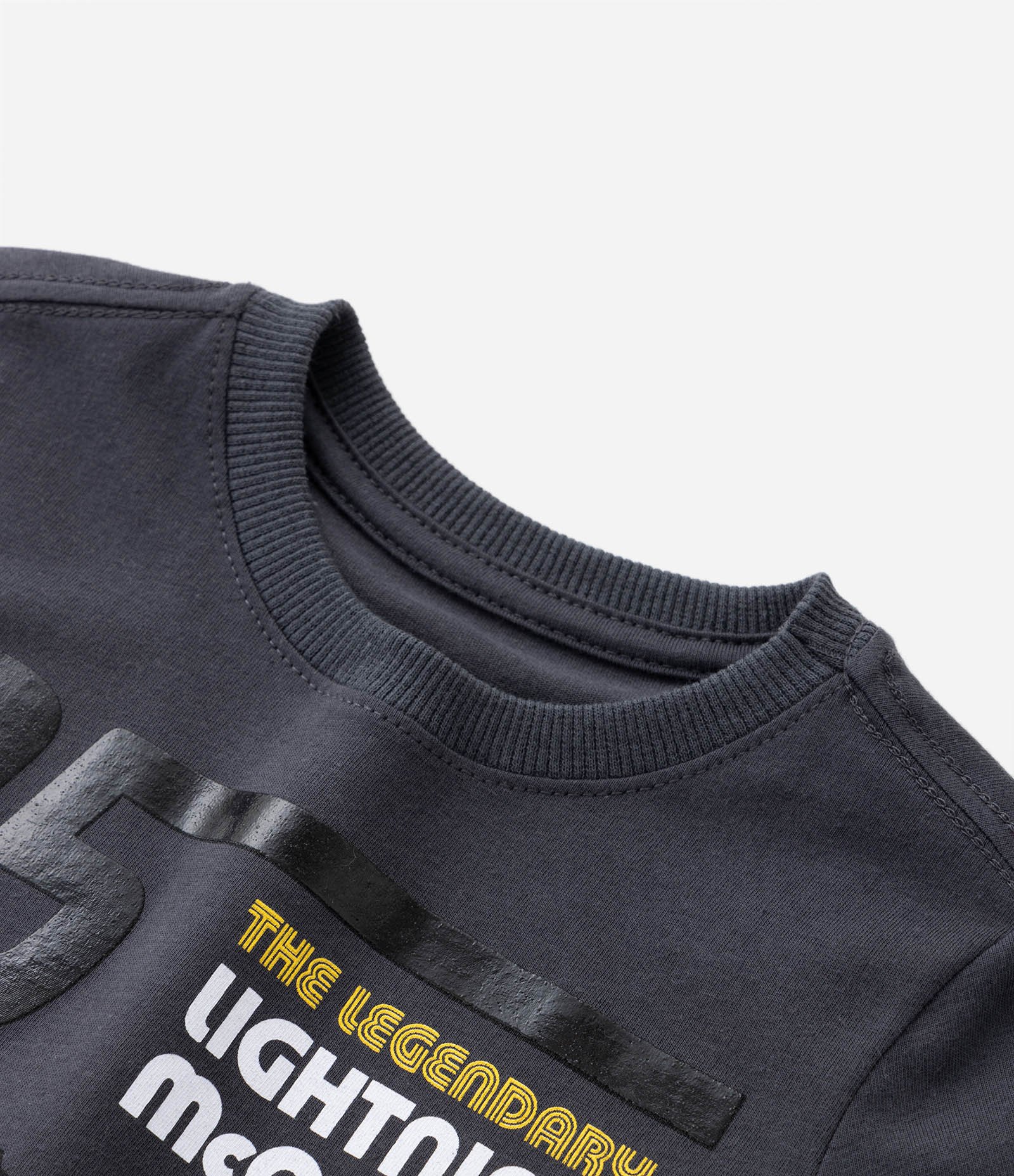 Camiseta Infantil com Estampa em Gel do Relâmpago McQueen -Tam 2 a 5 Anos Cinza 4