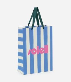 Embalagem de Presente Pequena Listrada com Estampa Solei