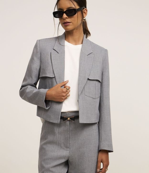 Blazer Alfaiatado com Bolsos Frontais