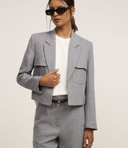 Blazer Alfaiatado com Bolsos Frontais