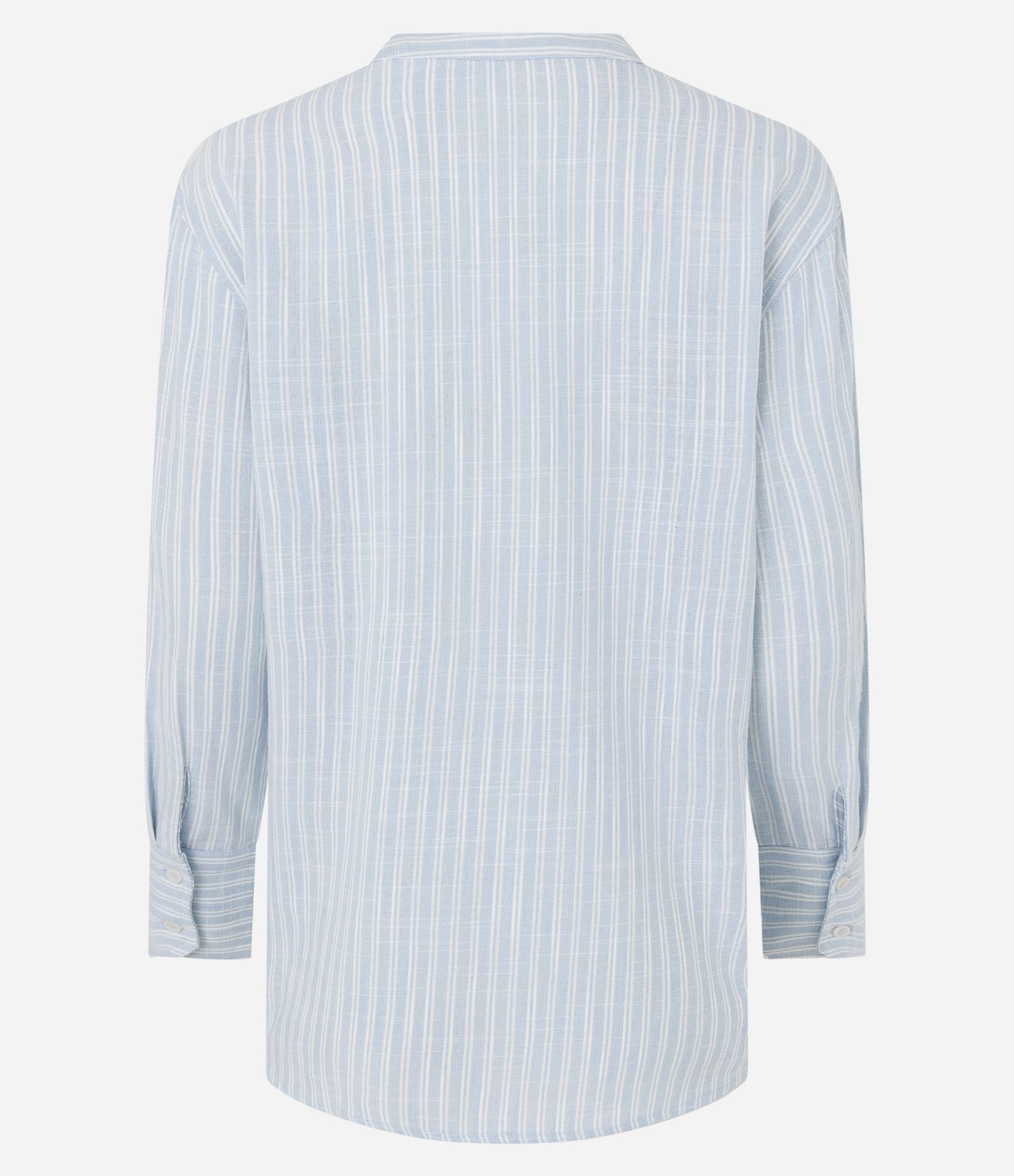 Camisa em Viscolinho Listrada Azul 6