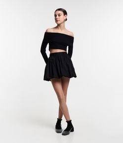 Mini Saia Balonê em Tricoline