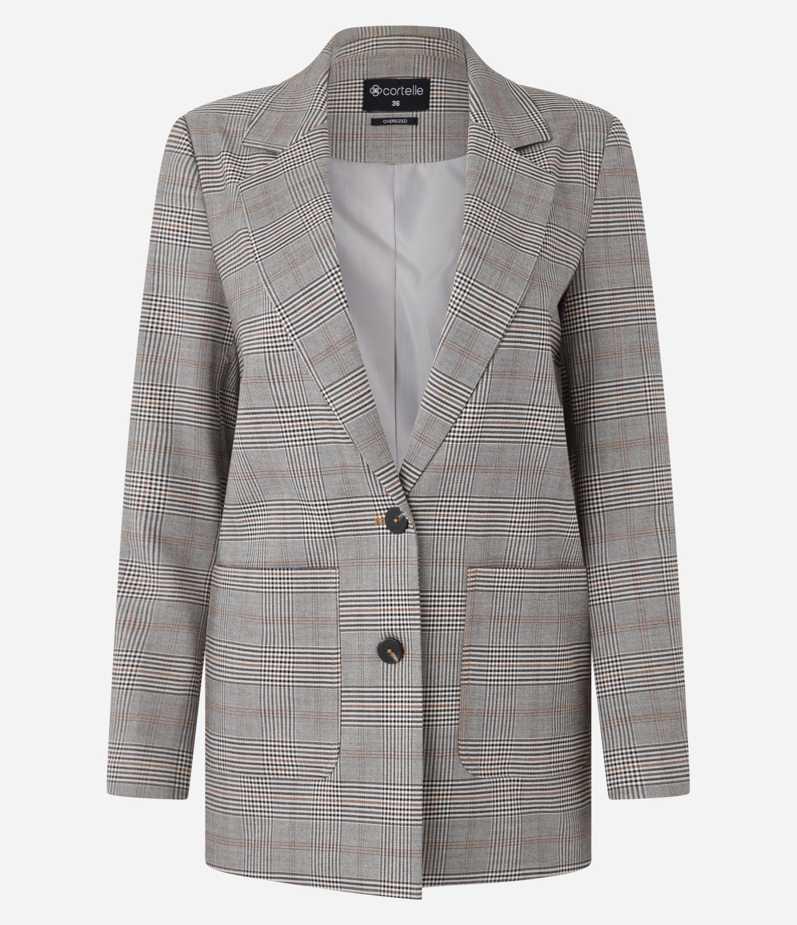 Blazer Oversized em Alfaiataria Xadrez Marrom 8