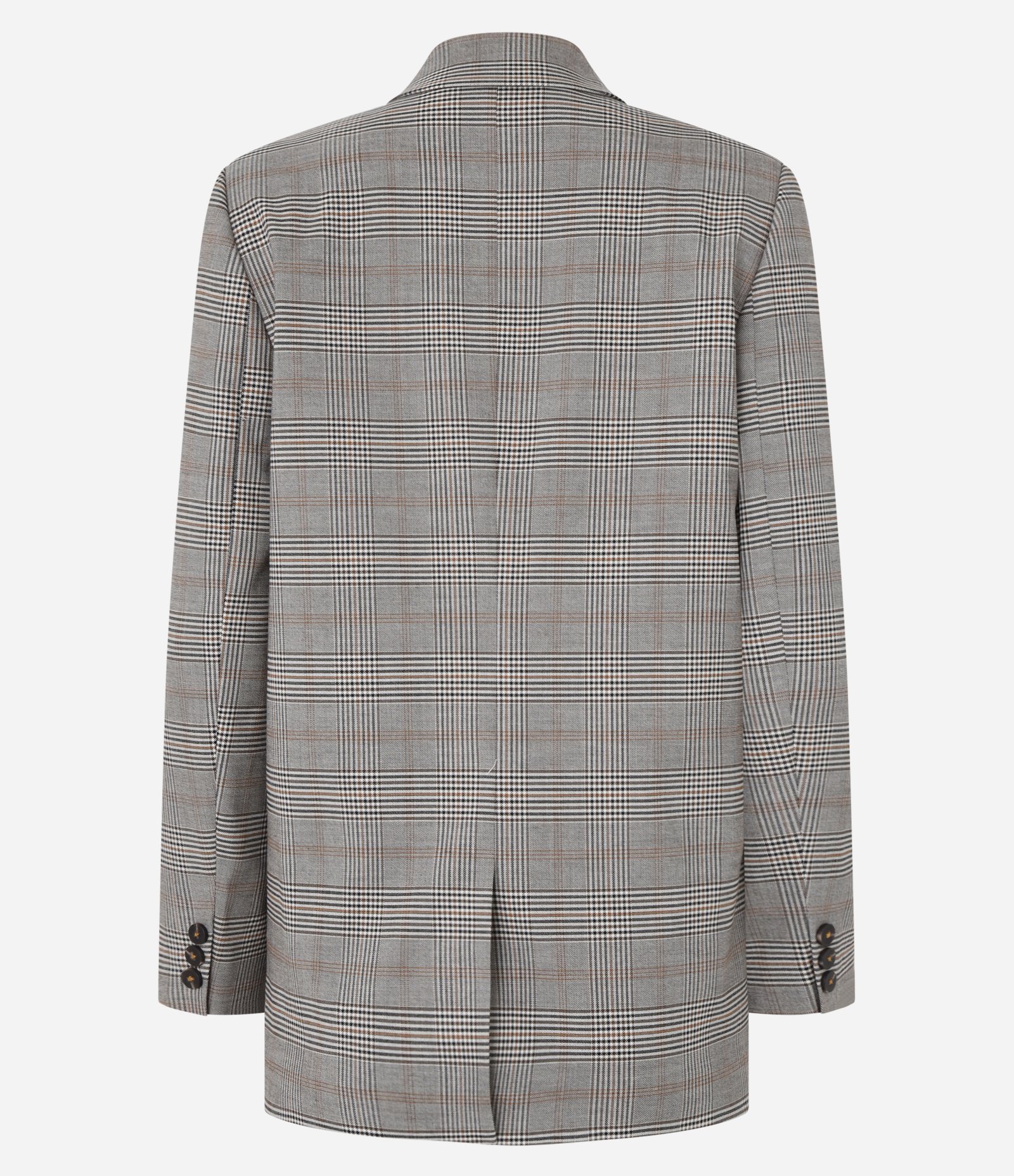 Blazer Oversized em Alfaiataria Xadrez Marrom 9