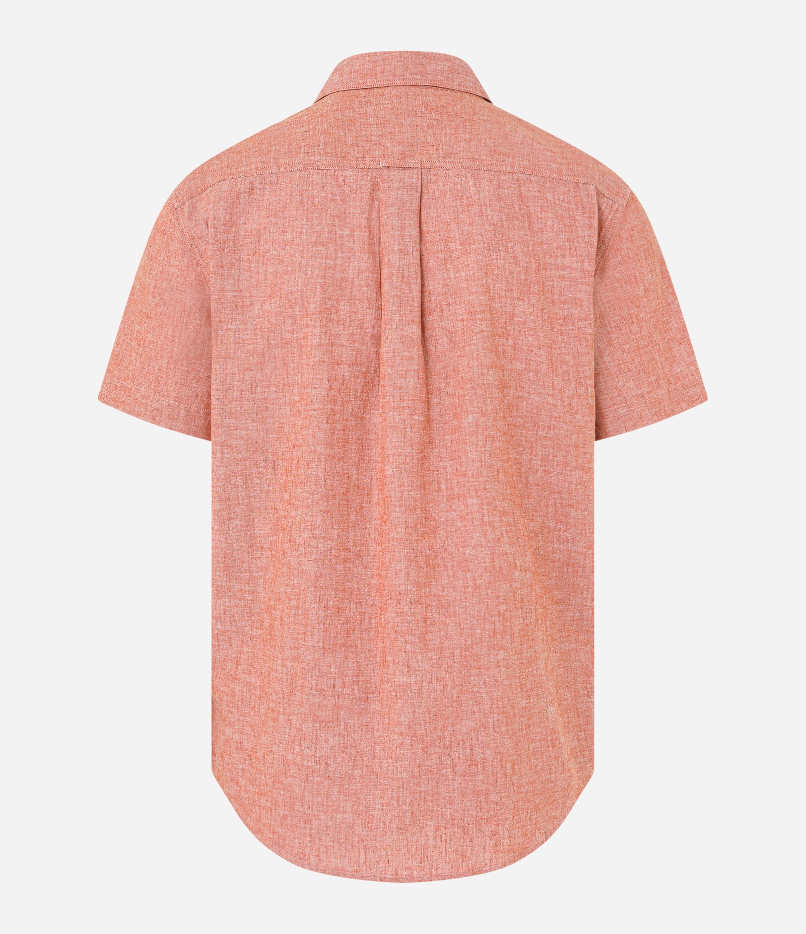 Camisa Comfort Básica em Linho com Bolso Frontal Rosa Salmão 6