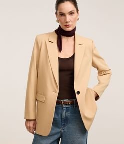 Blazer Oversized Alfaiatado com Botão Único