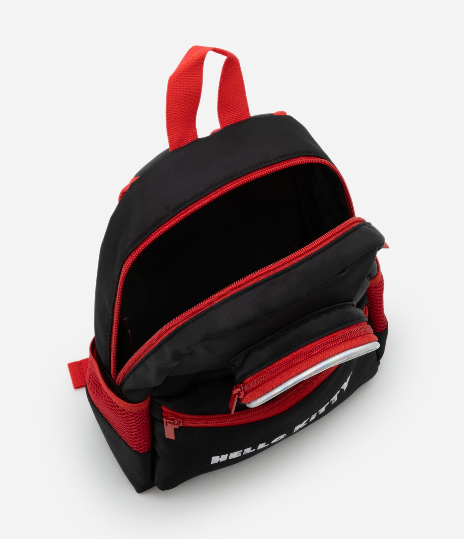 Mochila Infantil com Bolso de Telinha e Estampa Hello Kitty - Tam U Preto 2