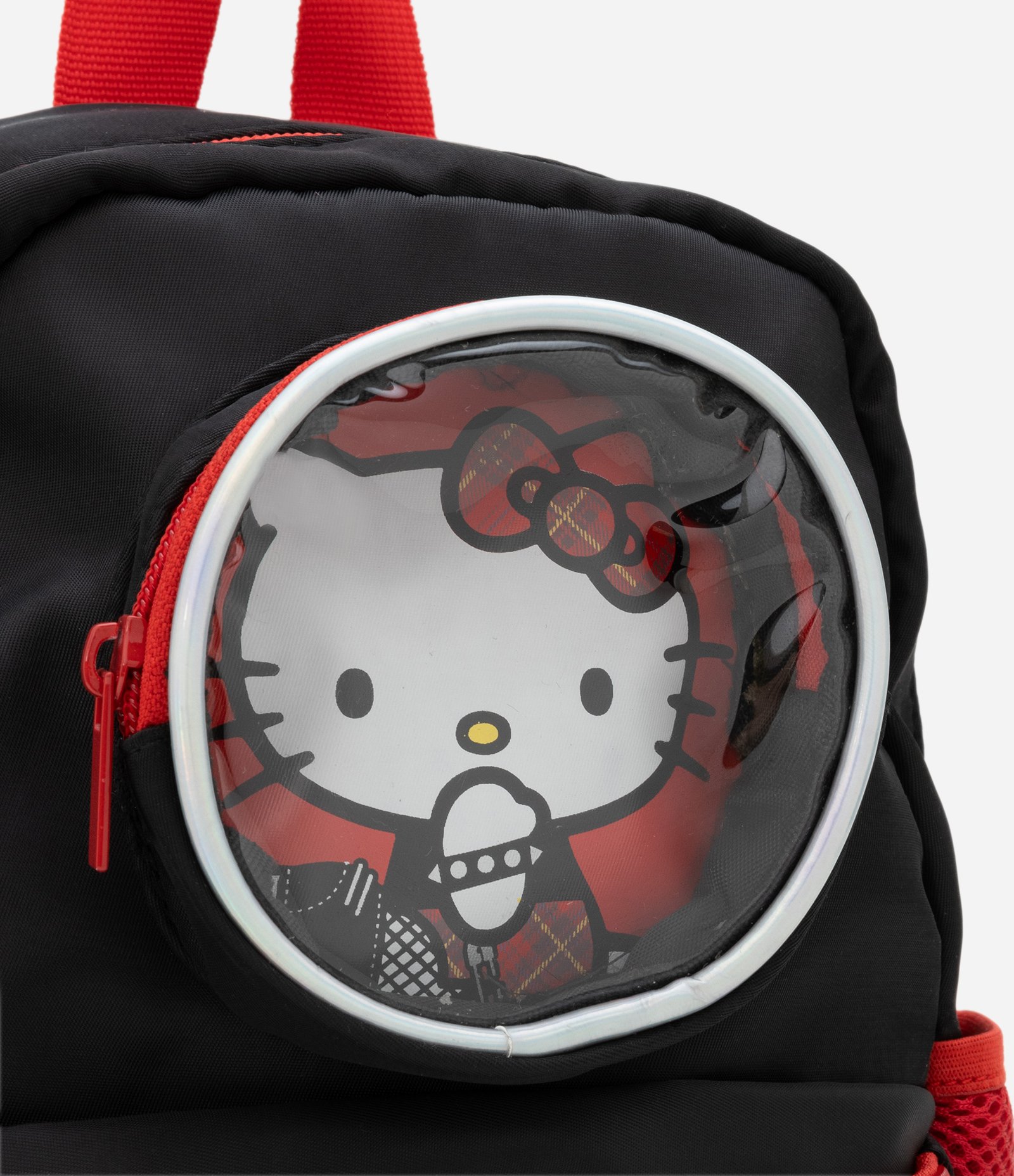 Mochila Infantil com Bolso de Telinha e Estampa Hello Kitty - Tam U Preto 3